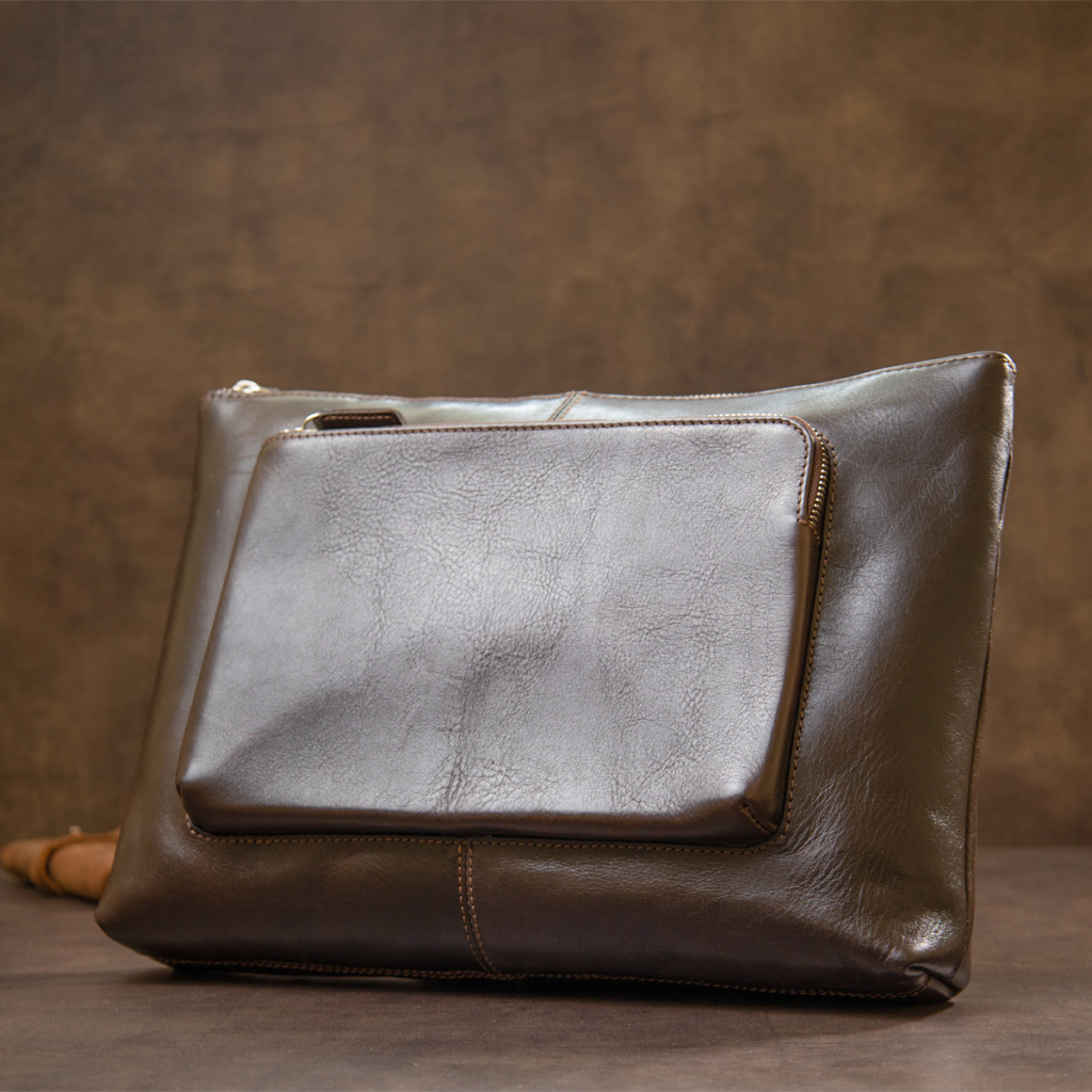 Сумка Grande Pelle Шкіряна чоловіча Коричнева (11438) - зображення 9
