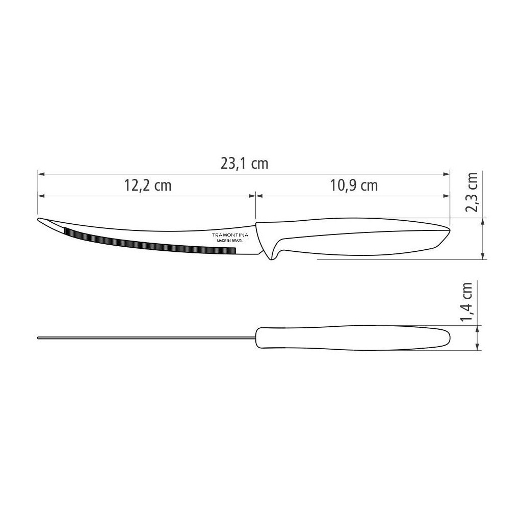 Кухонний ніж Tramontina Plenus Black Tomato 127мм (23428/105) - зображення 3