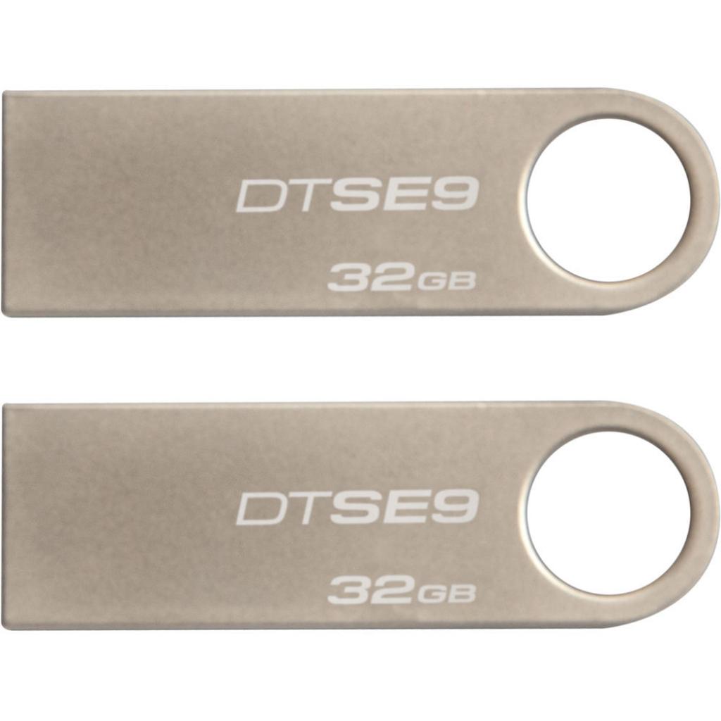 USB флеш накопичувач Kingston 2x32GB DataTraveler SE9 USB 2.0 (DTSE9H/32GB-2P) - зображення 1