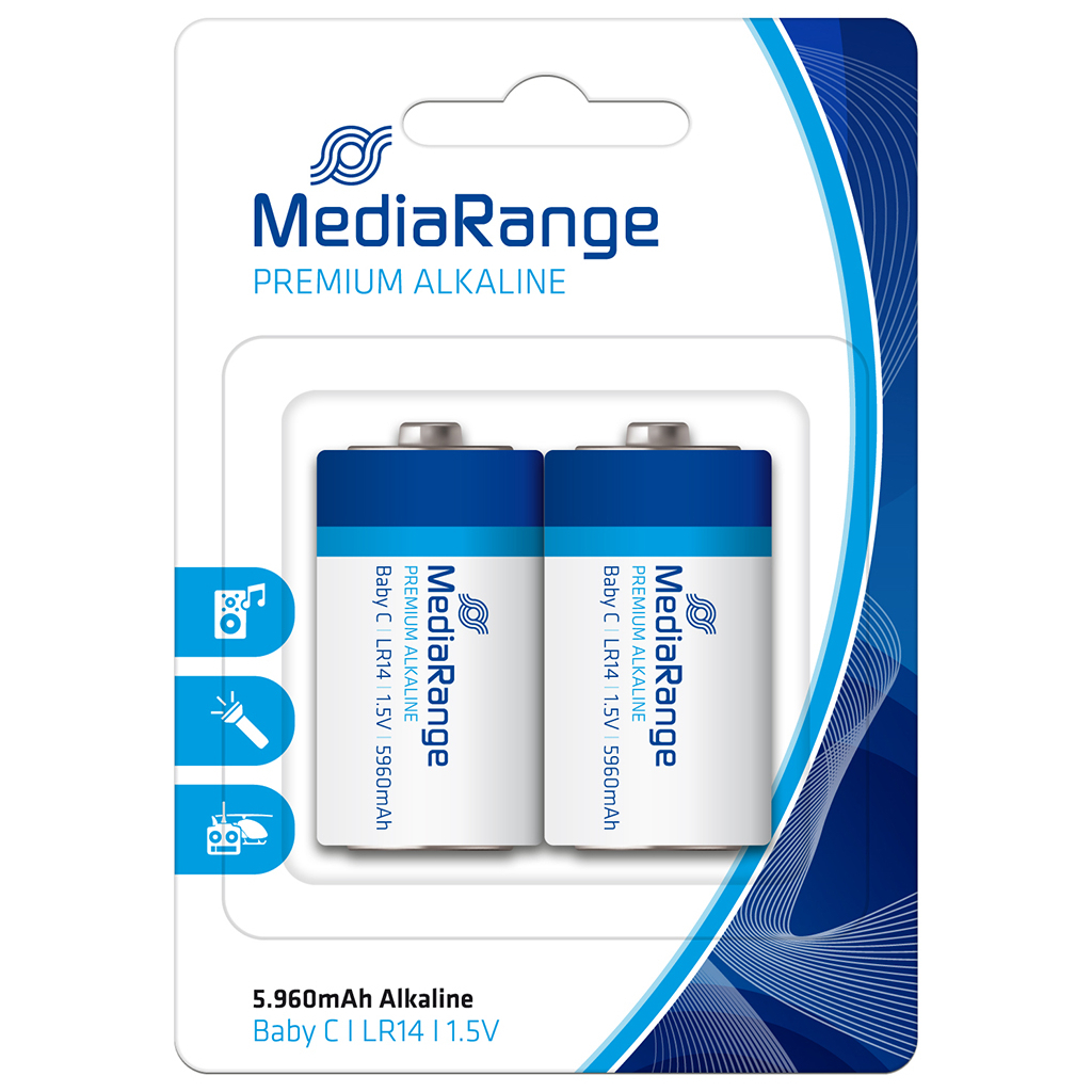 Батарейка Mediarange C LR14 1.5V Premium Alkaline, Baby, Pack 2 (MRBAT108) - зображення 1