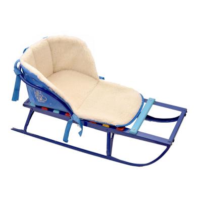 Матрацик в санки Baby Breeze Открытый из овечьей шерсти Graphite (19031) - зображення 3