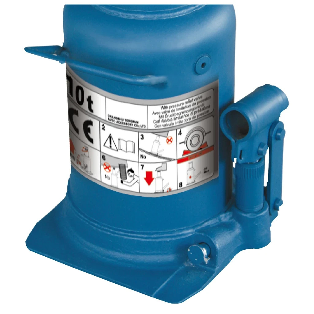 Домкрат GTM гідравлічний пляшковий 10т (210-520мм) двохштоковий (TH810001) - изображение 3