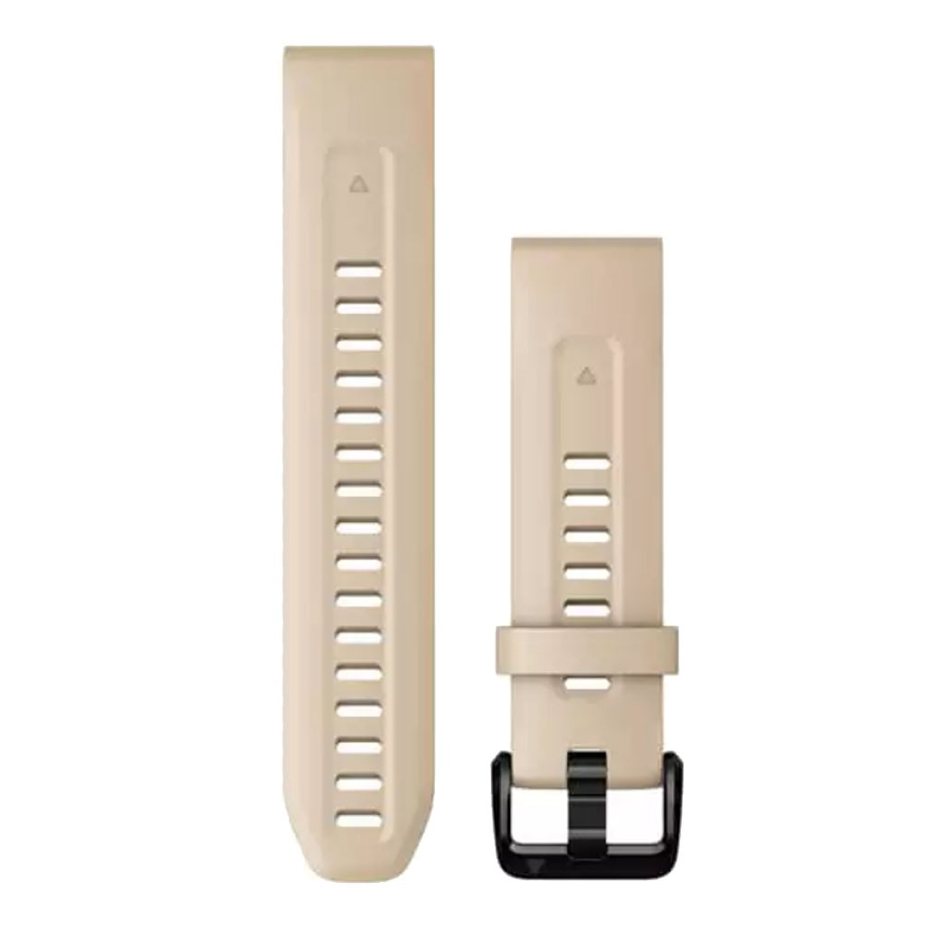 Ремінець до смарт-годинника Garmin fenix 7S, 20mm QuickFit Limestone Silicone (010-13102-08) - зображення 1