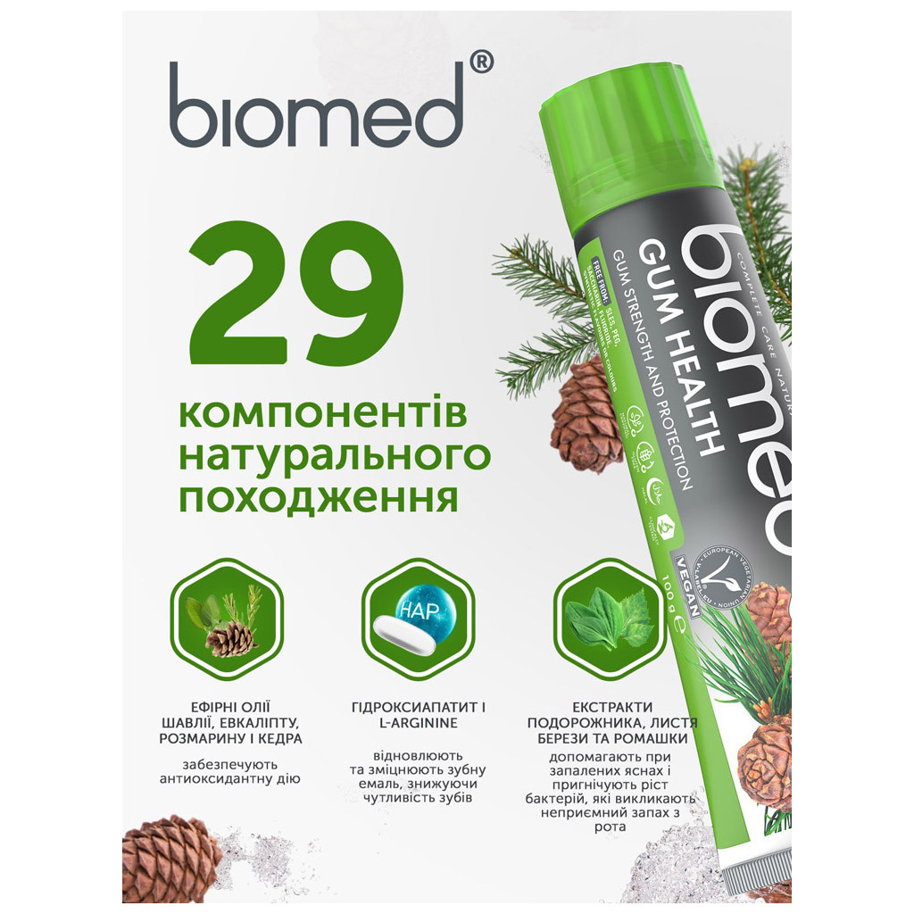 Зубна паста BioMed Gum Health Здоров'я ясен 100 г (7640168932589) - зображення 9