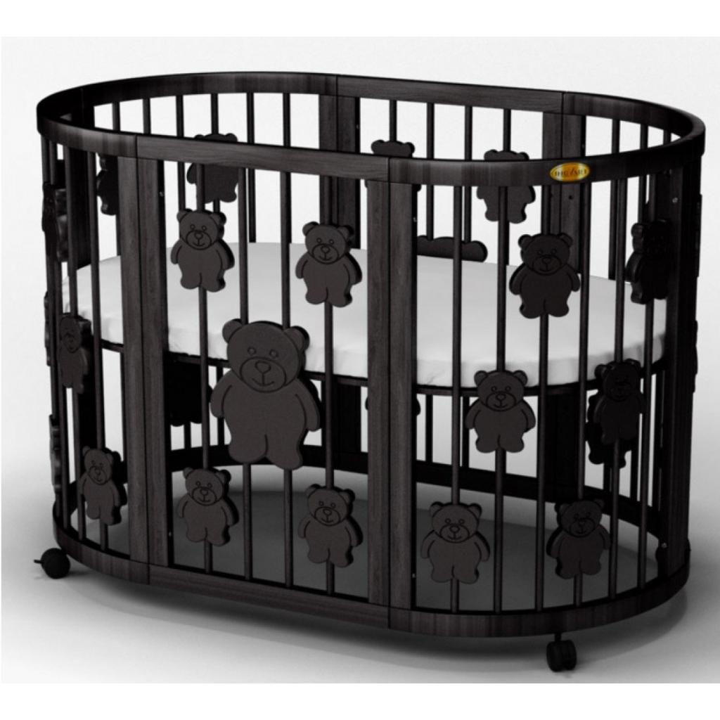 Ліжечко Ingvart SMART BED ROUND з ведмедиками венге (1361401) - зображення 1