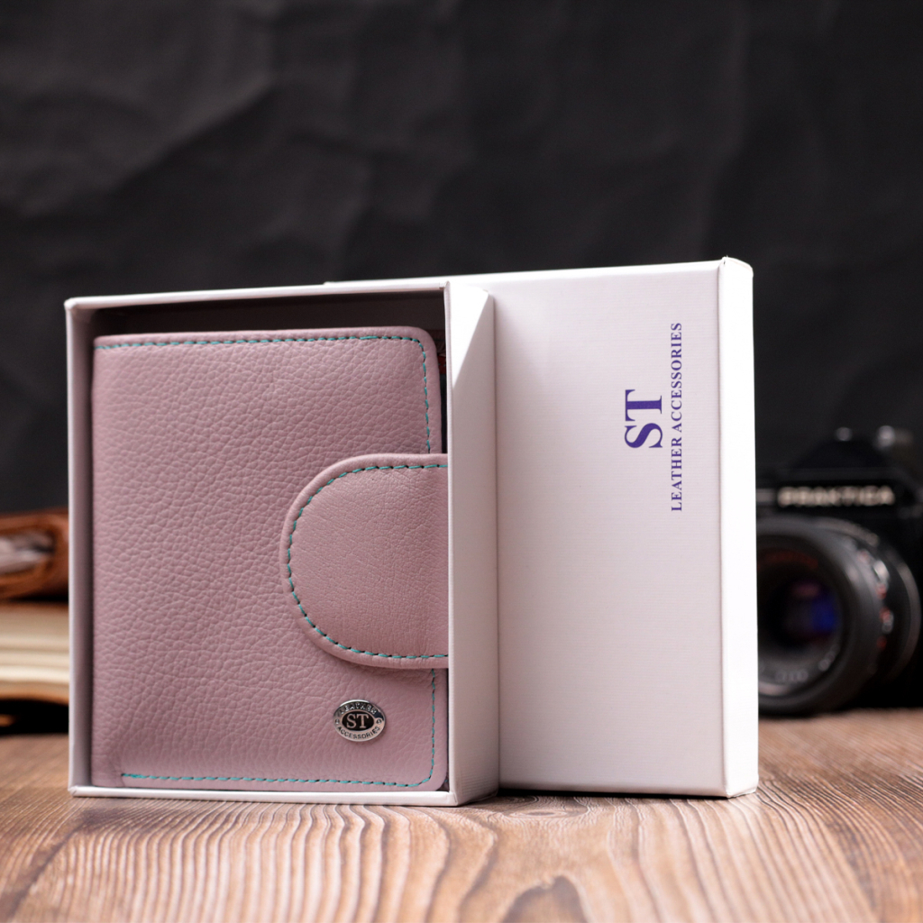 Гаманець ST Leather З натуральної шкіри Бежевий (19456) - зображення 11