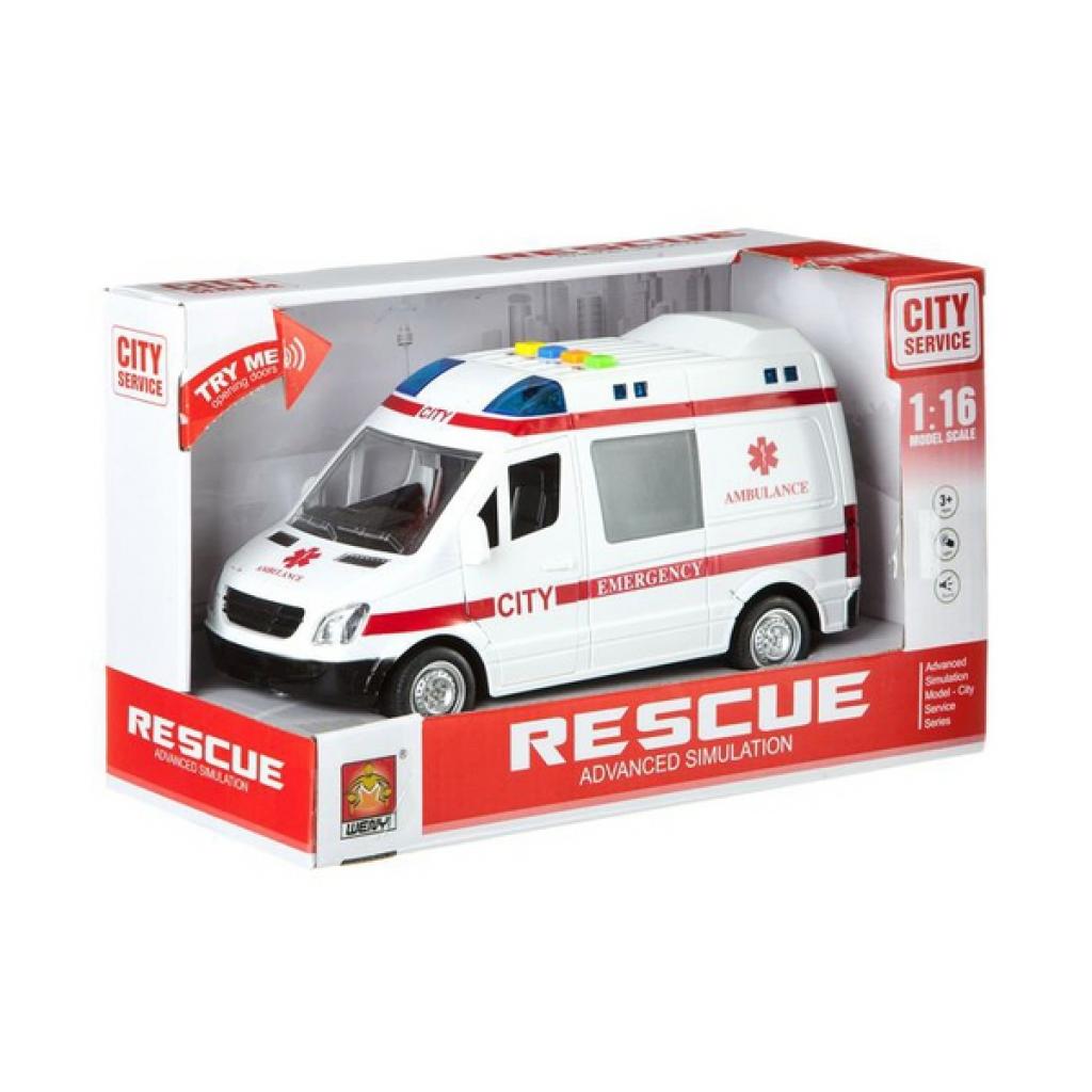 Машина Wenyi інерційна Швидка допомога зі звуком і світлом 1:16 (WY-590A) - зображення 2