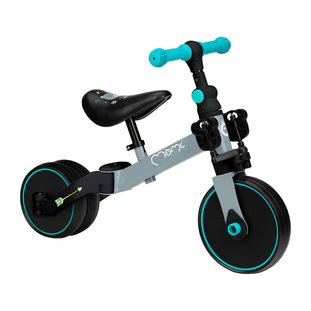 Біговел MoMi Loris 3 в 1 велосипед Grey-Turquoise (ROBI00041) - зображення 1