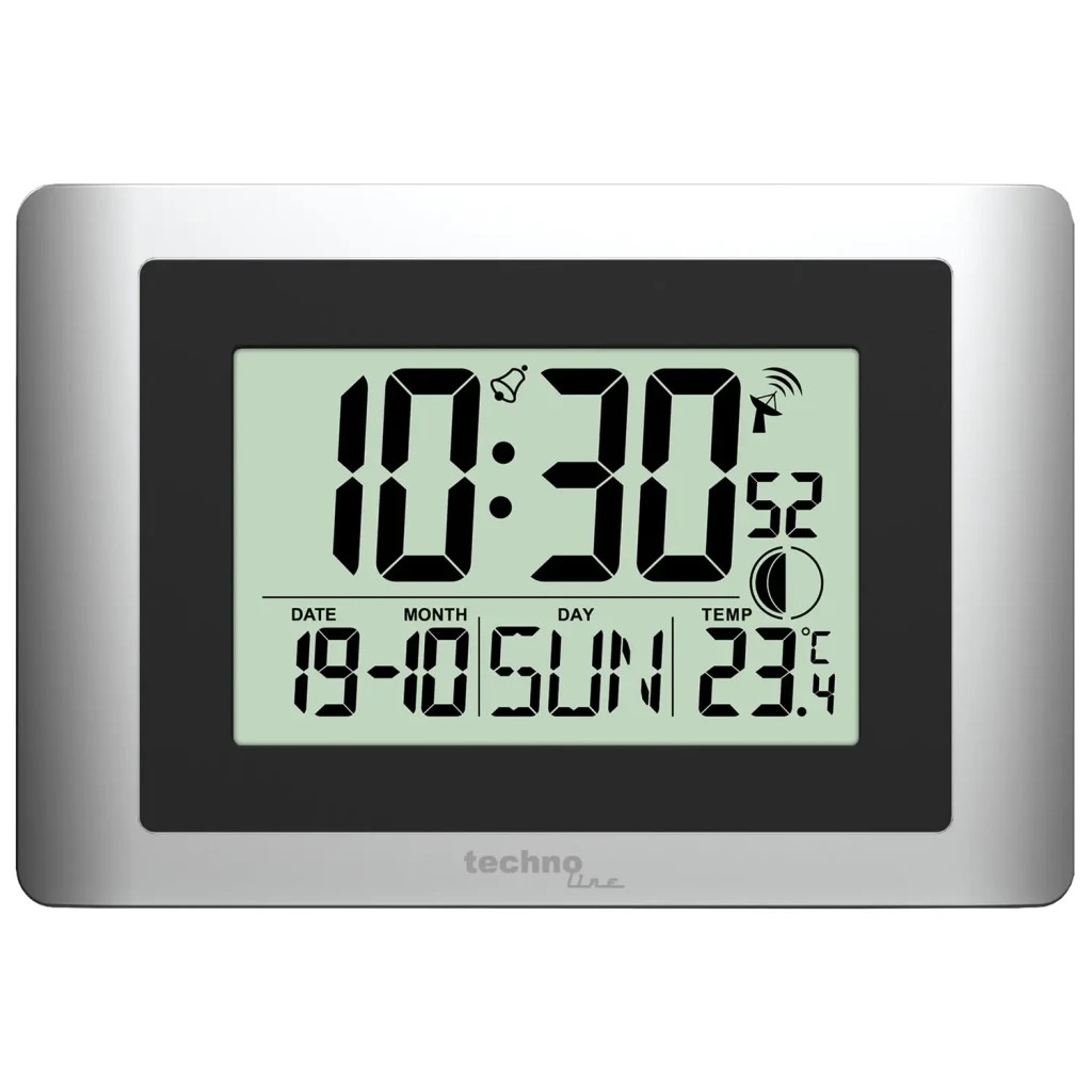 Настінний годинник Technoline WS8028 Silver/Black (DAS302459) - зображення 1