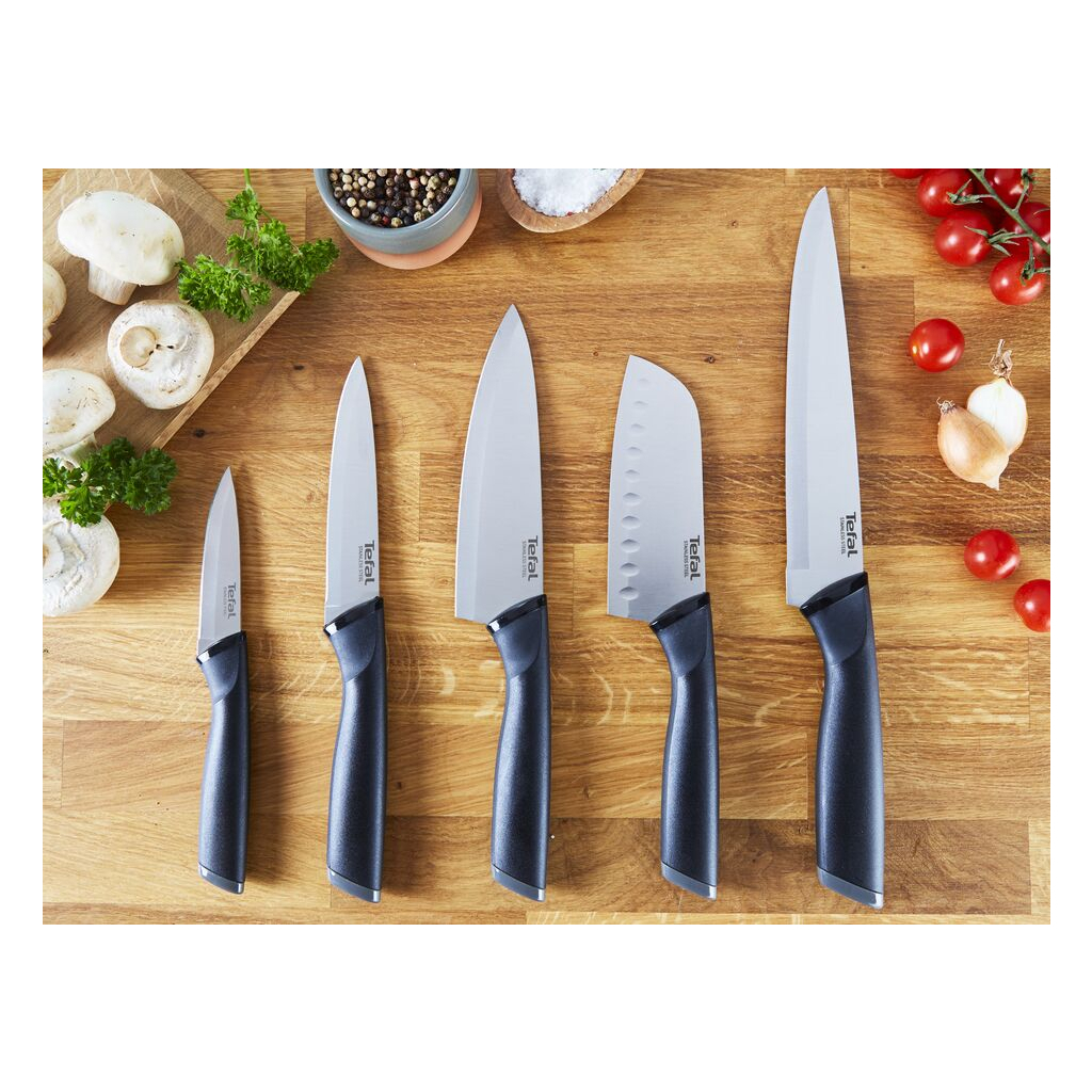 Набір ножів Tefal Essential 3шт, нержавіюча сталь, пластик, чорний (K2219455) - зображення 2