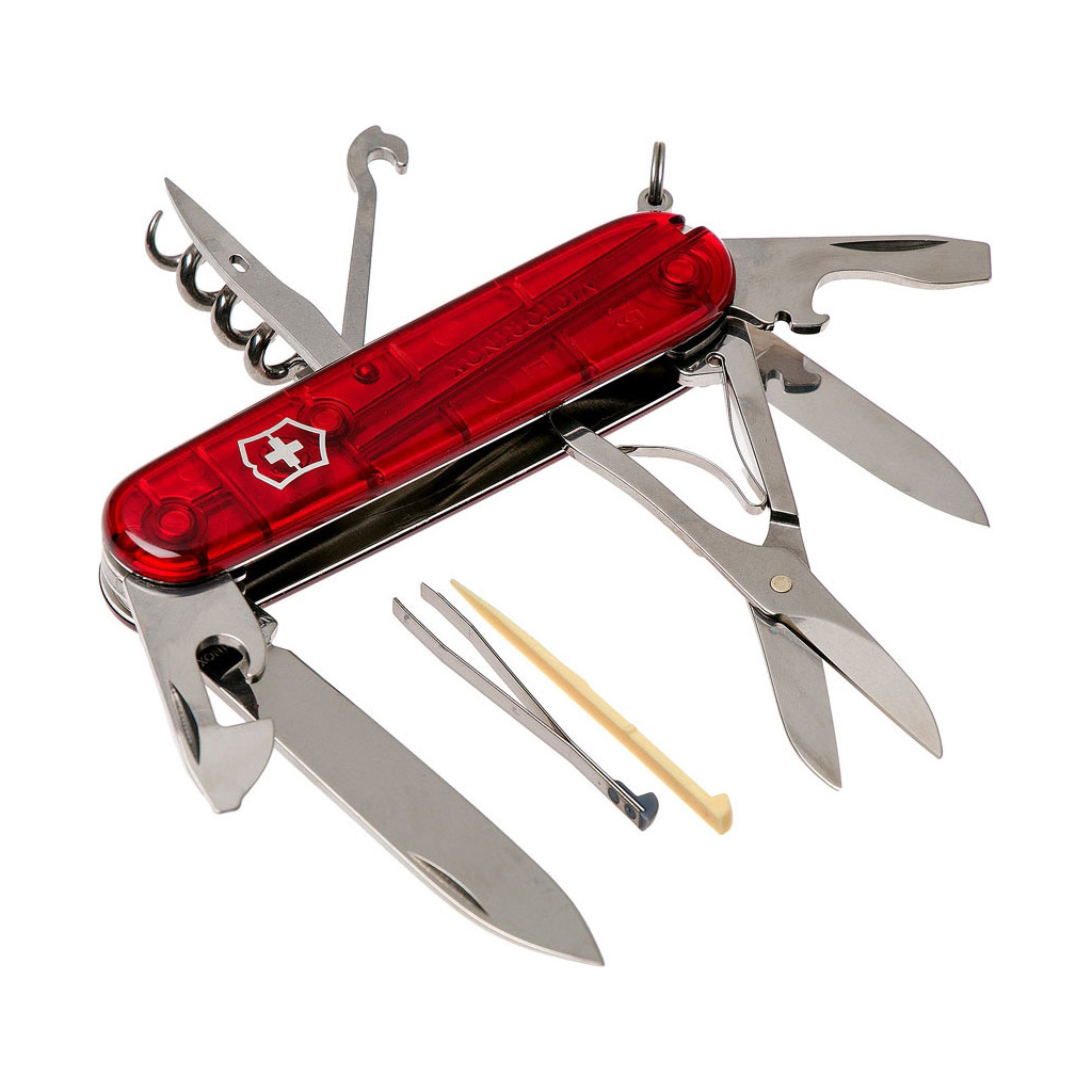 Ніж Victorinox Climber Transparent Red Blister (1.3703.TB1) - зображення 3