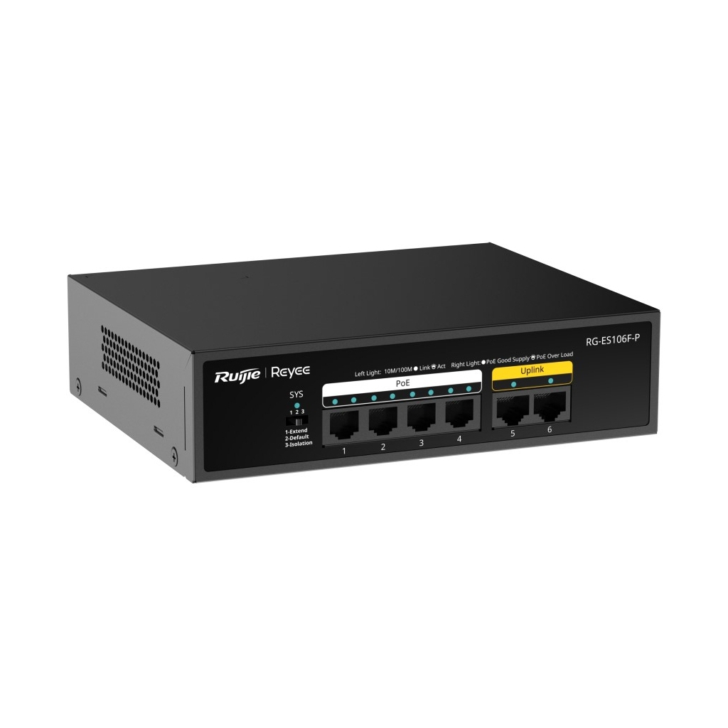 Комутатор мережевий Ruijie Networks RG-ES106F-P - зображення 2