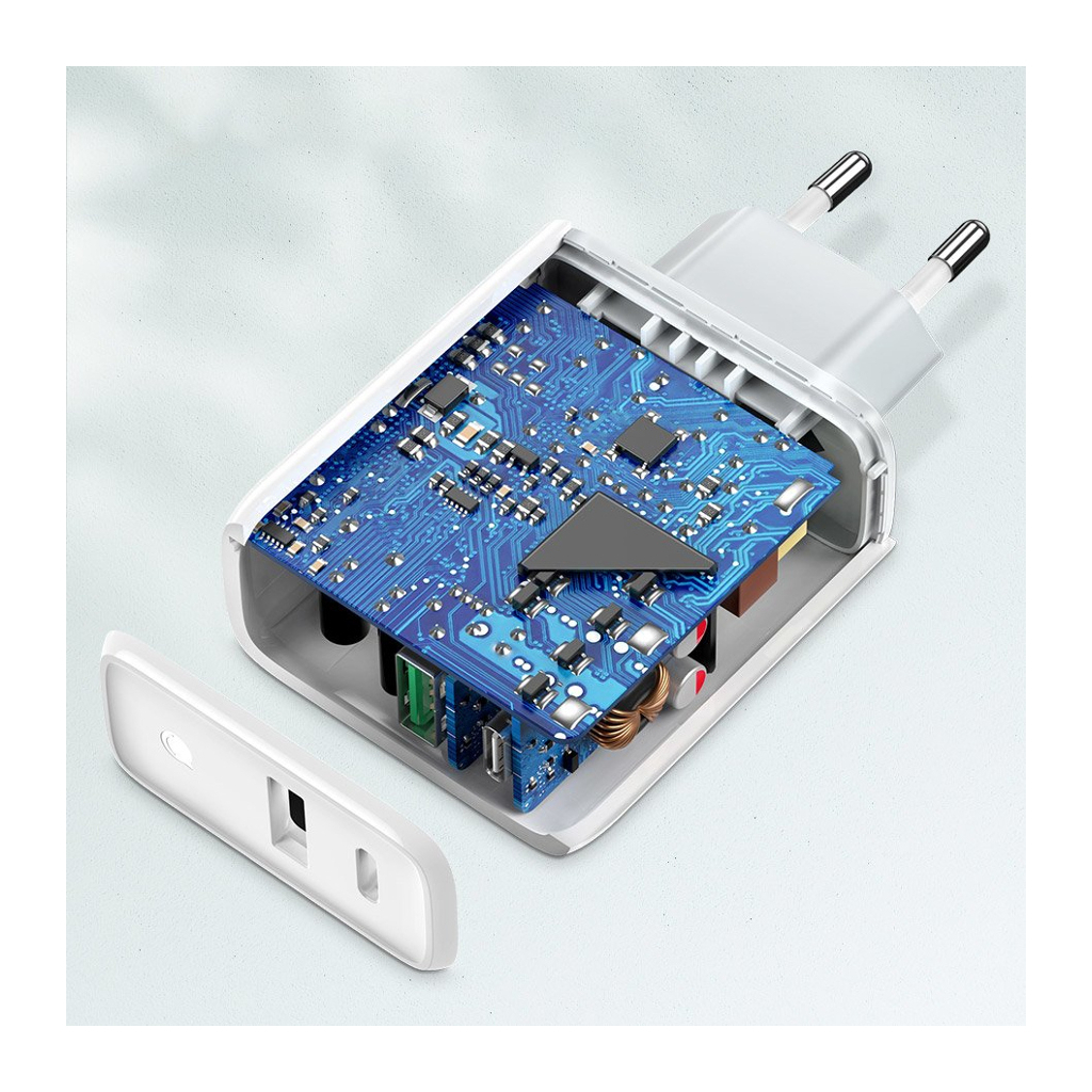 Зарядний пристрій Ugreen CD170 36W USB + Type-C Charger (White) (60468) - зображення 2