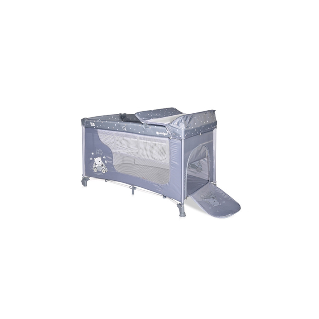 Дитячий манеж Bertoni/Lorelli MOONLIGHT 2L silver blue - зображення 3