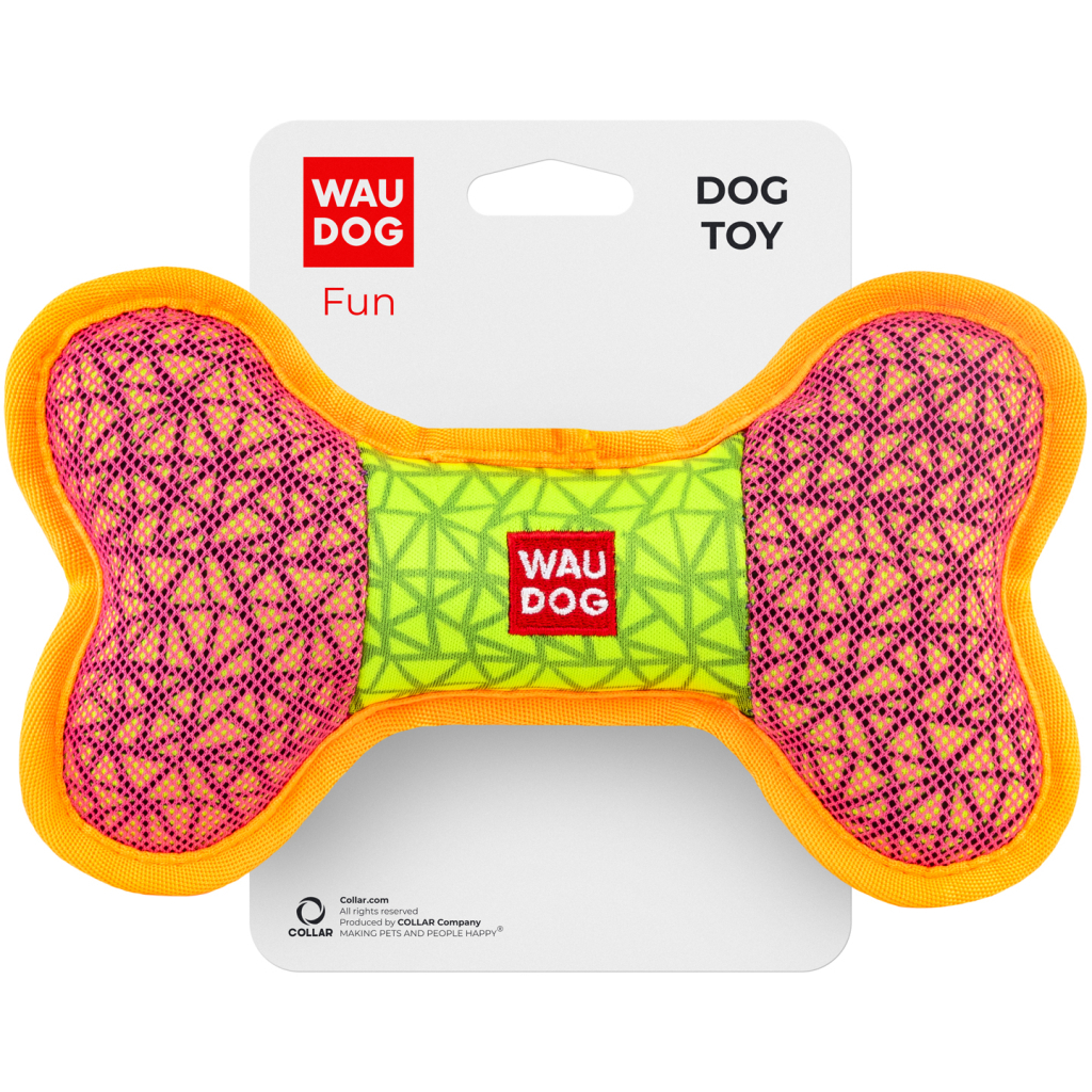Іграшка для собак WAUDOG Fun Кістка 20х12 см рожева (62087) - зображення 1