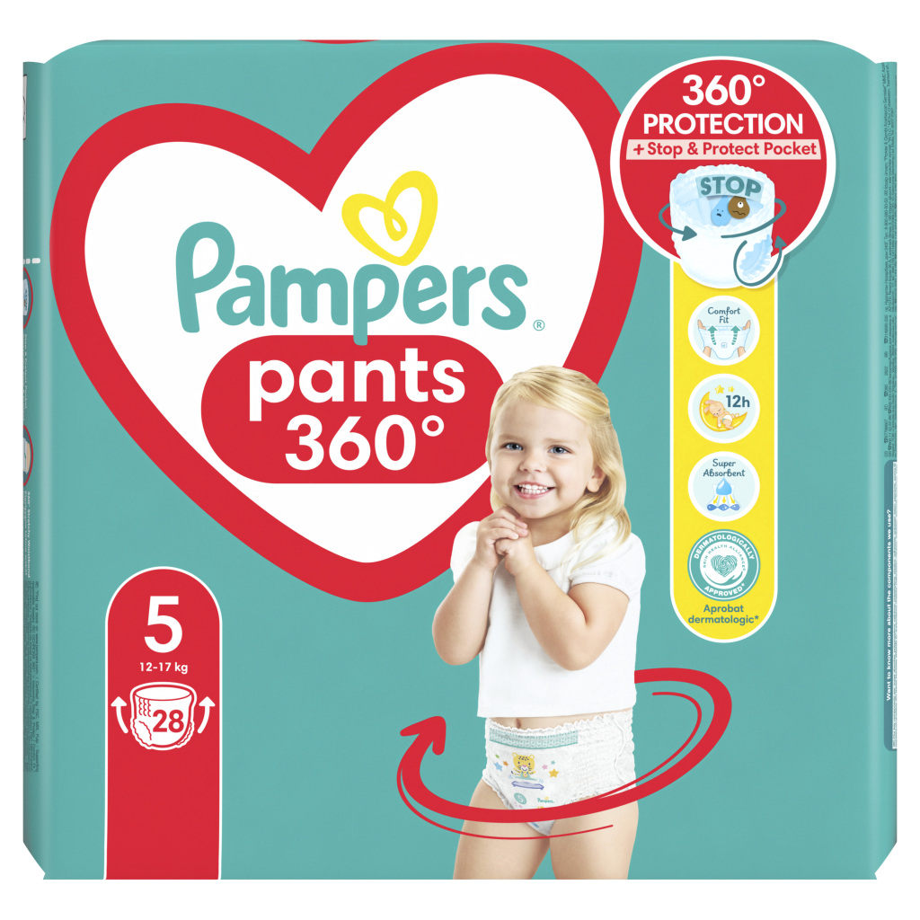 Підгузки Pampers трусики Pants Junior Розмір 5 (12-17 кг) 28 шт (8006540069714) - зображення 2