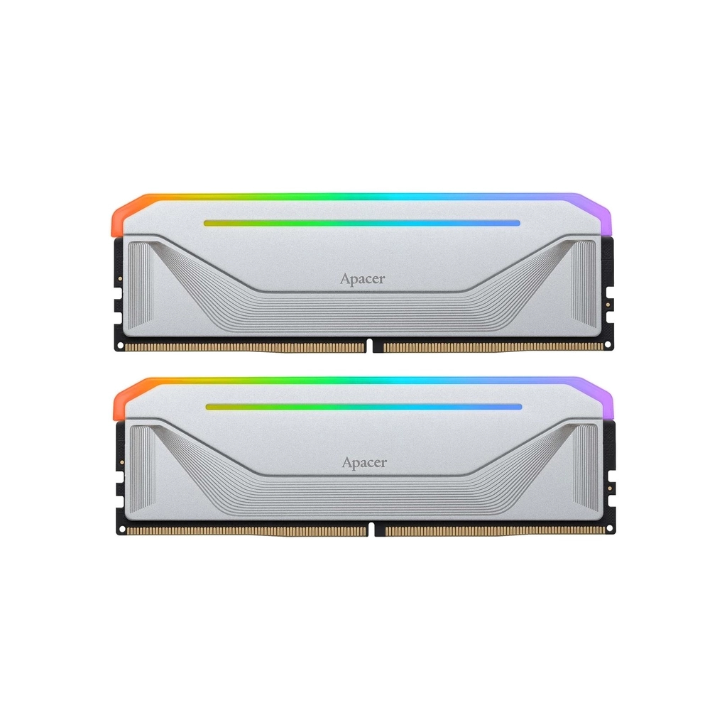 Модуль пам'яті для комп'ютера DDR5 32GB (2x16GB) 5600 MHz NOX RGB Silver Apacer (AH5U32G56C522NWAA-2) - зображення 1