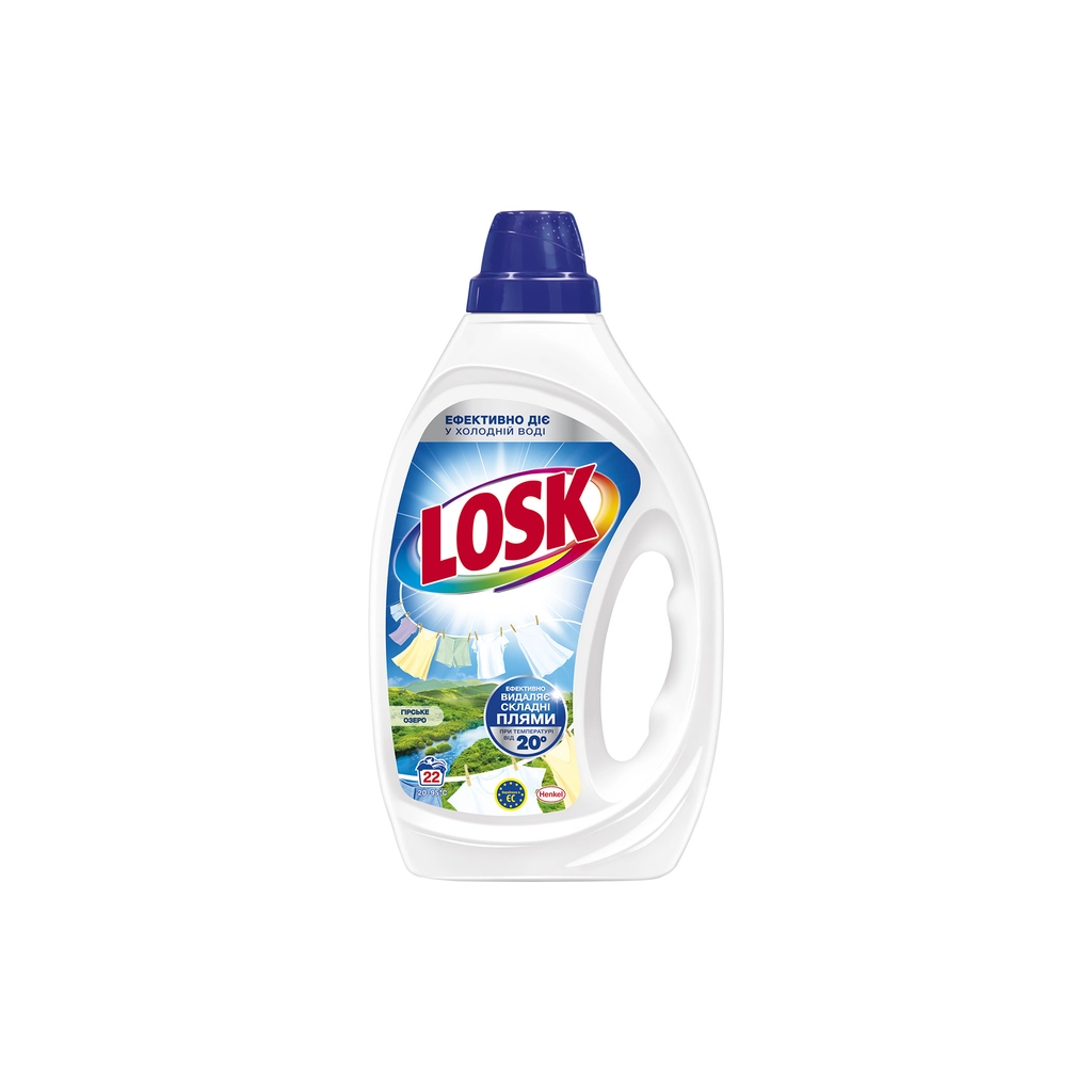 Гель для прання Losk Гірське Озеро Для білих та світлих речей 990 мл (9000101599985) - зображення 1