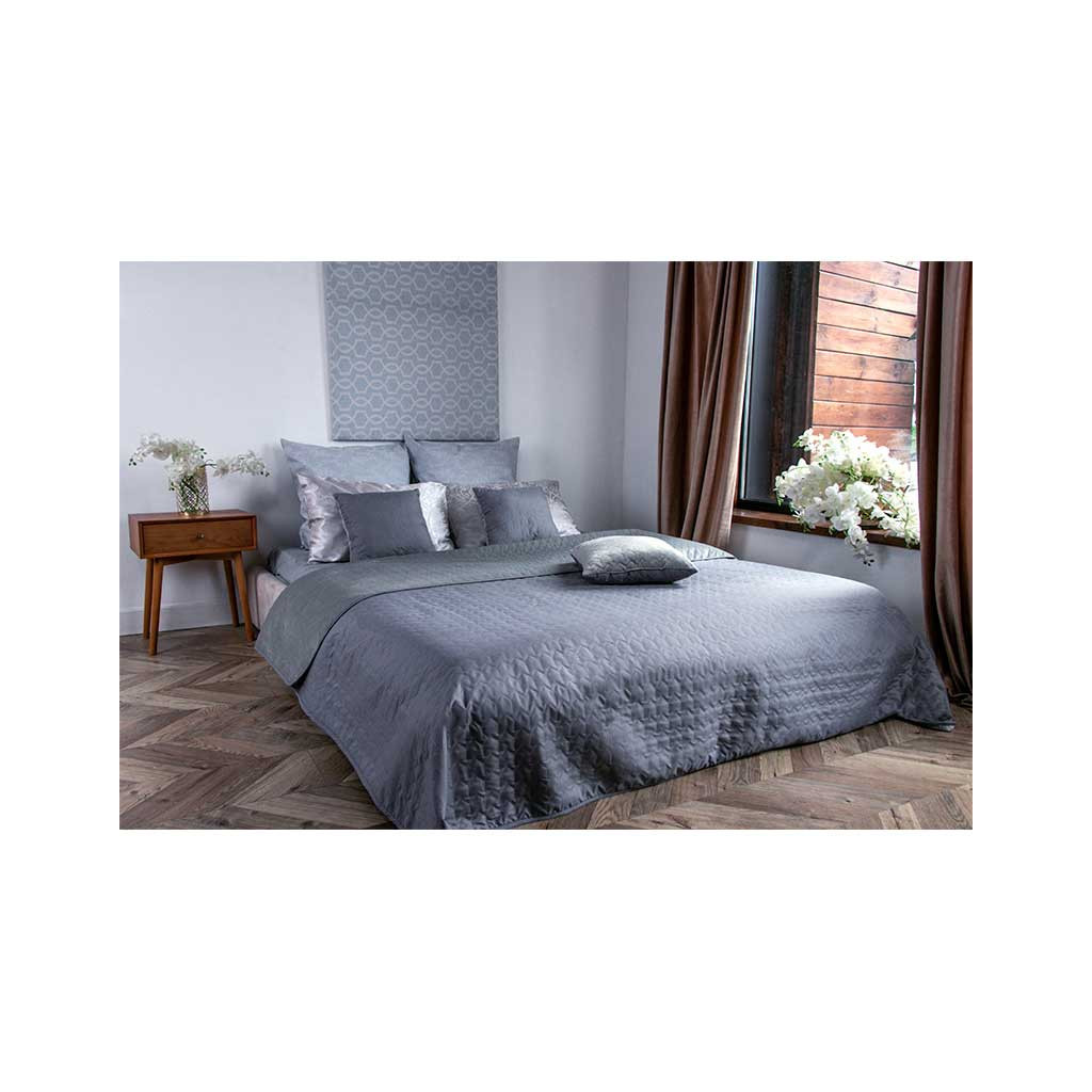 Покривало Руно двостороннє декоративне Velour Grey 150х220 см (360.55_Grey) - зображення 8