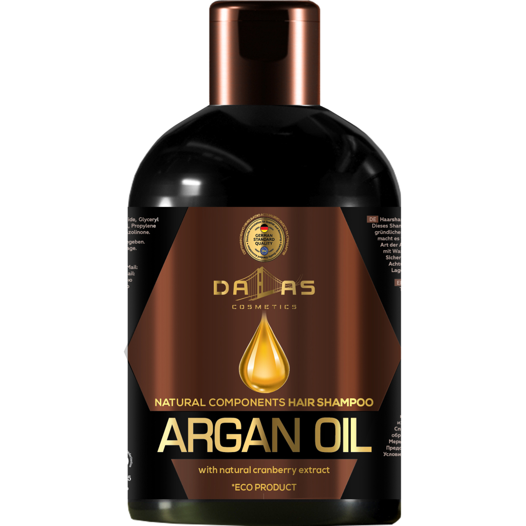 Шампунь Dalas Argan Oil з натуральним екстрактом журавлини й аргановою олією 1000 г (4260637729217) - зображення 1