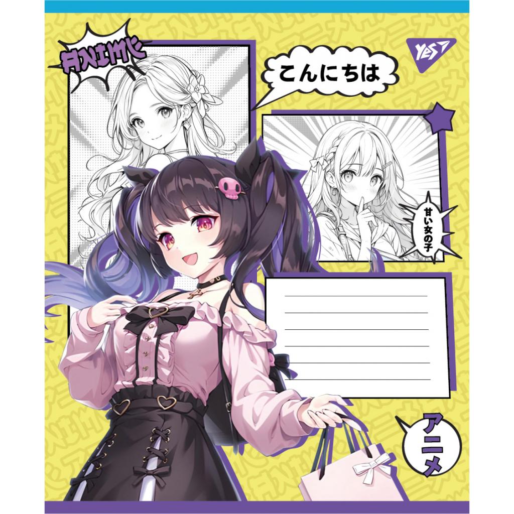 Зошит Yes Anime teenagers А5 36 аркушів клітинка (767985) - зображення 5