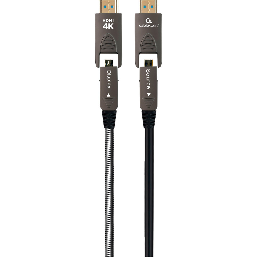 Кабель мультимедійний HDMI to HDMI A/D to A/D 20.0m V.2.0 4K 60Hz Optic (AOC) Cablexpert (CCAP-HDMIDD-AOC-20M) - зображення 1