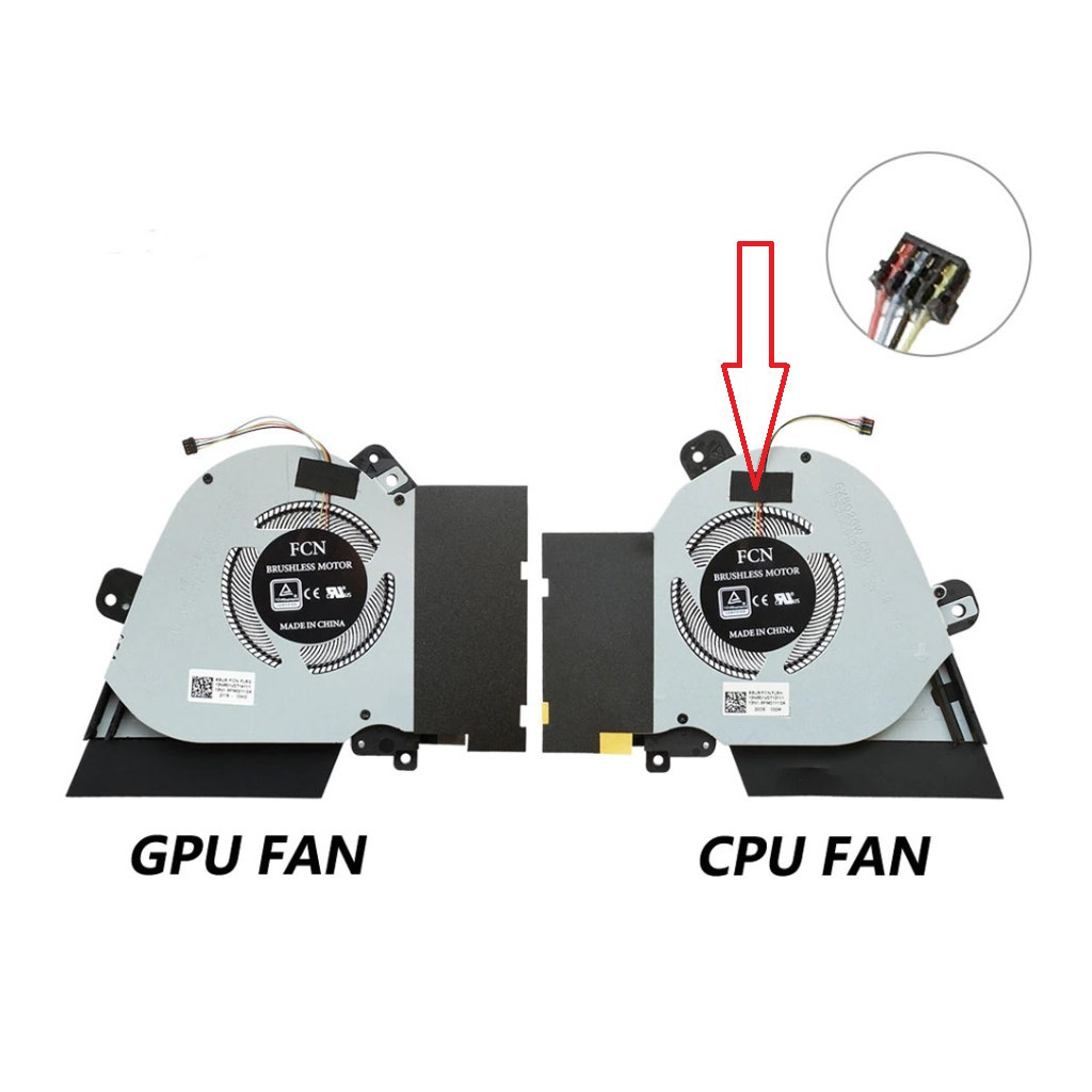 Вентилятор ноутбука ASUS ROG Zephyrus S GX502 (13NR01V0T13111) 12V,1A,4pin CPU (A48494) - зображення 2