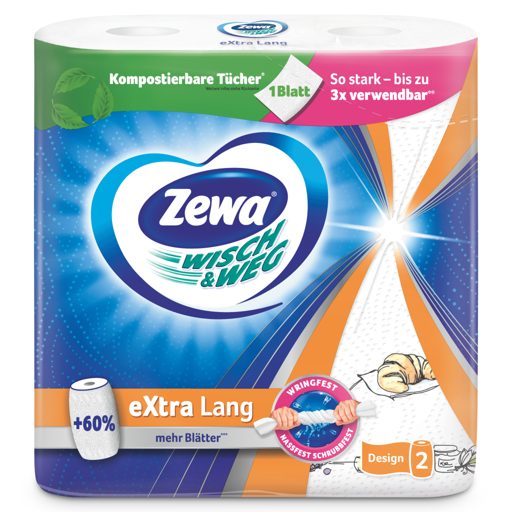 Паперові рушники Zewa Wisch Weg Design 2 рулона (7322540973112) - зображення 2