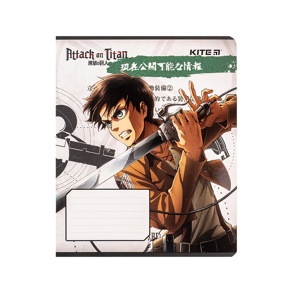 Зошит Kite Attack on Titan, 12 аркушів, клітинка (AT24-232) - изображение 6