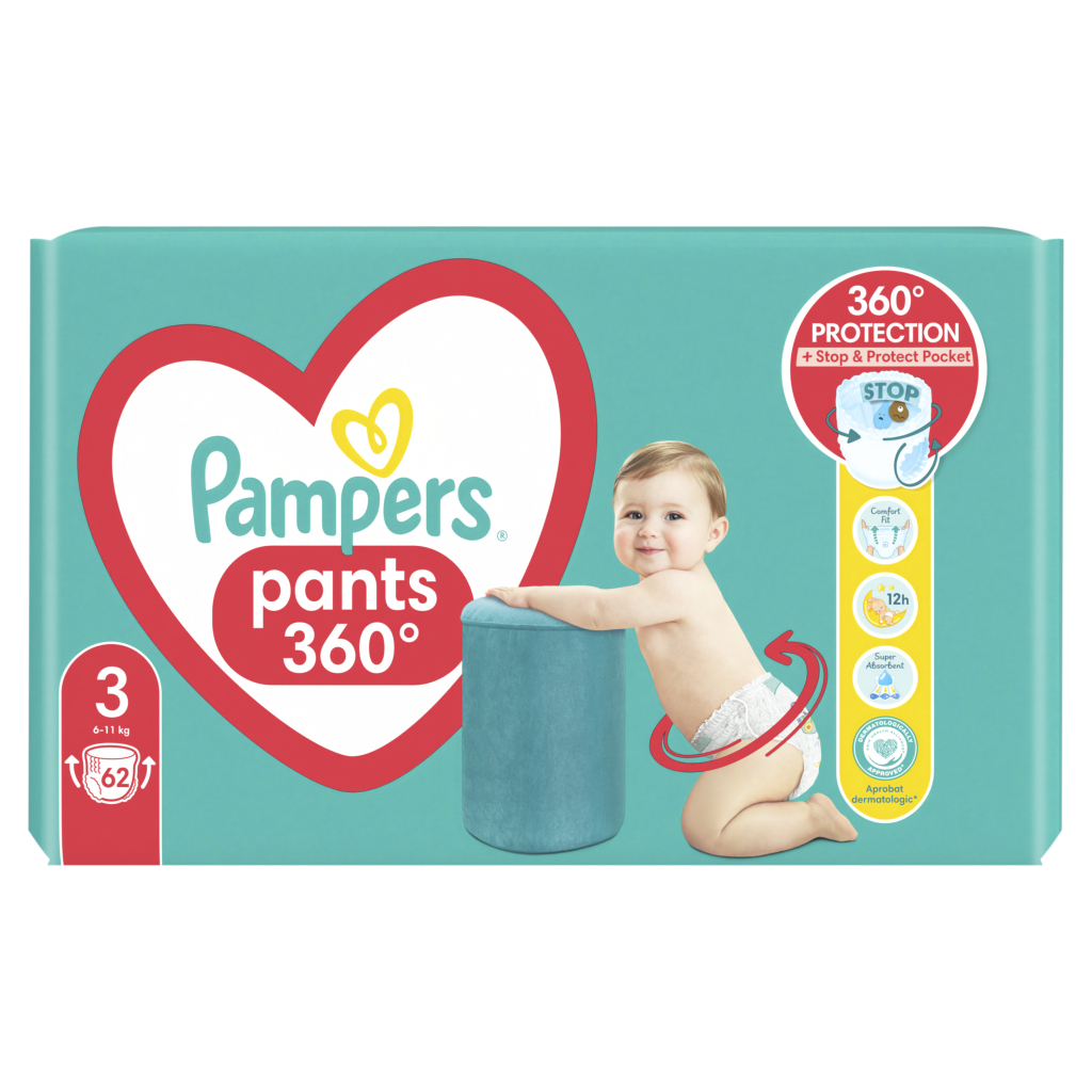 Підгузки Pampers трусики Pampers Pants Розмір 3 (6-11кг) 62 шт (8006540069233) - зображення 2