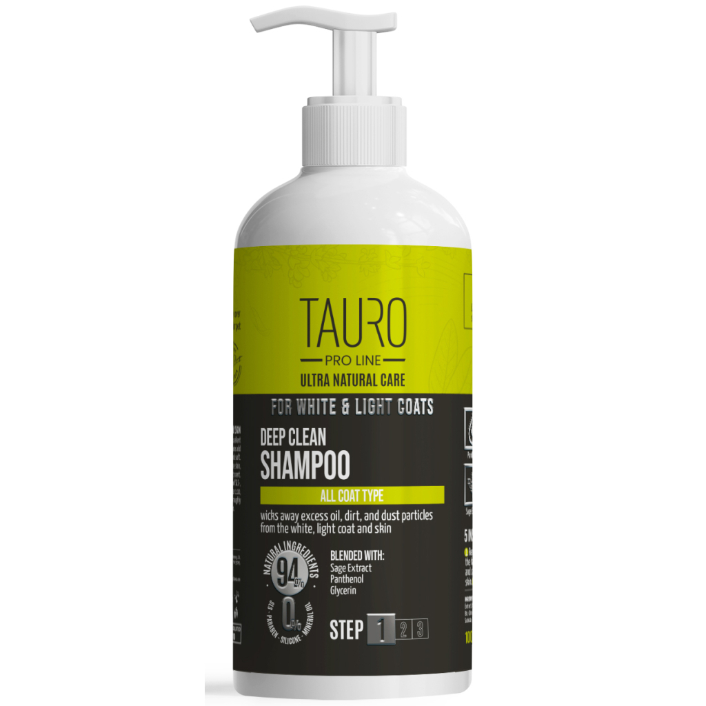 Шампунь для тварин Tauro Pro Line Ultra Natural Care для білого, світлого забарвлення 1000 мл (TPL63616) - зображення 1