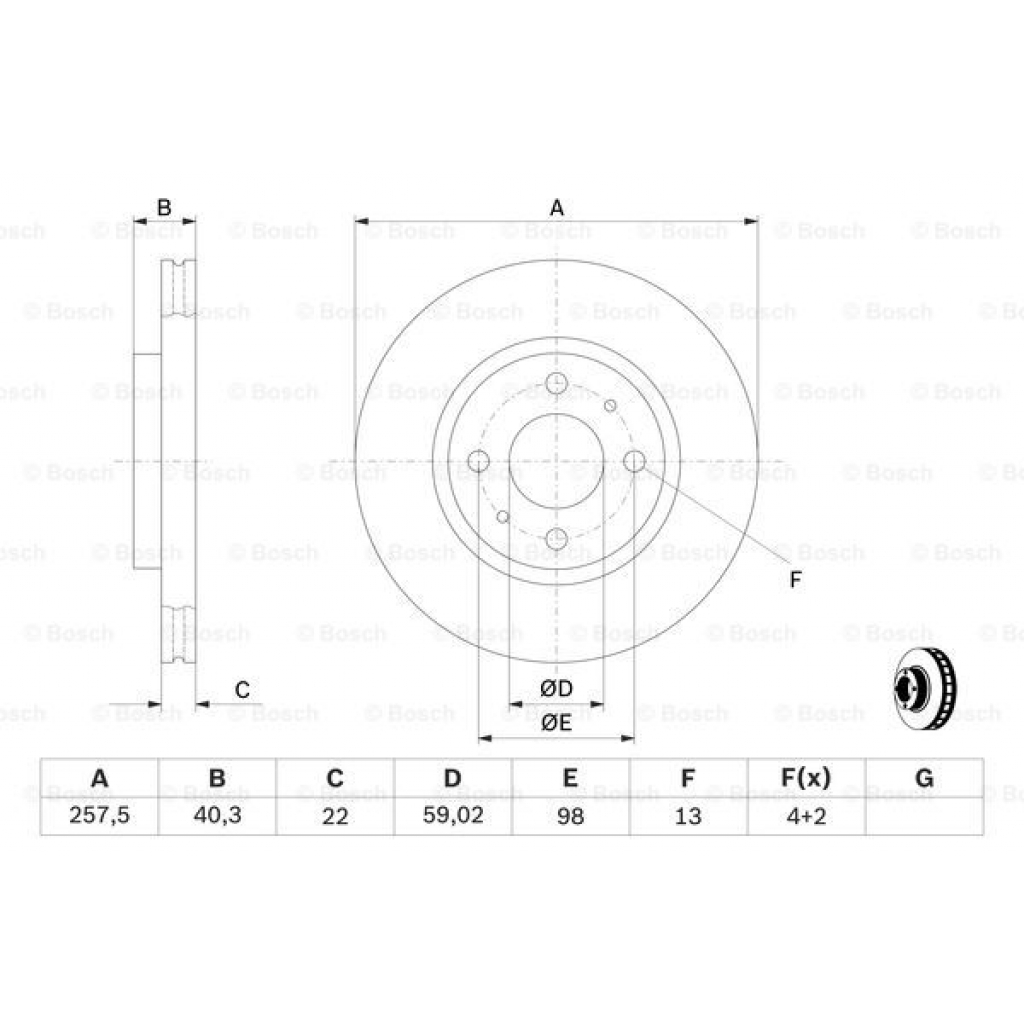Гальмівний диск Bosch 0 986 478 639 - зображення 5