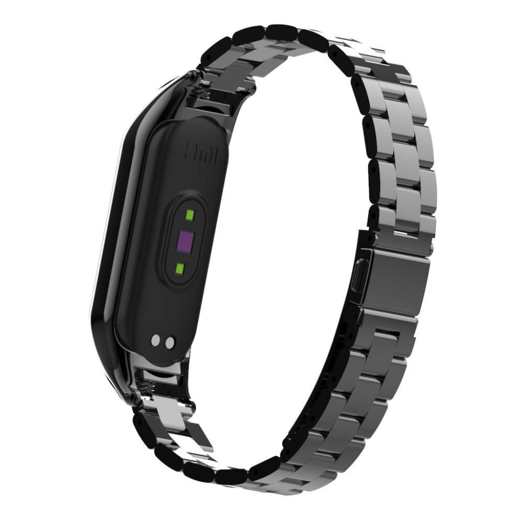 Ремінець до фітнес браслета XoKo Metal Premium Band для Xiaomi Mi band 5 Black (XK-MTL-BK1) - зображення 4