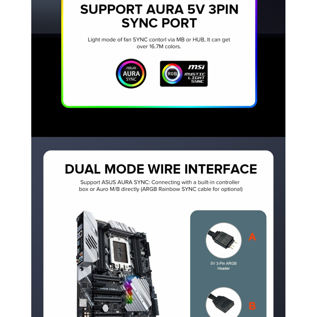 Кулер до корпусу Gamemax FN-12Rainbow-Q-Infinity - изображение 11
