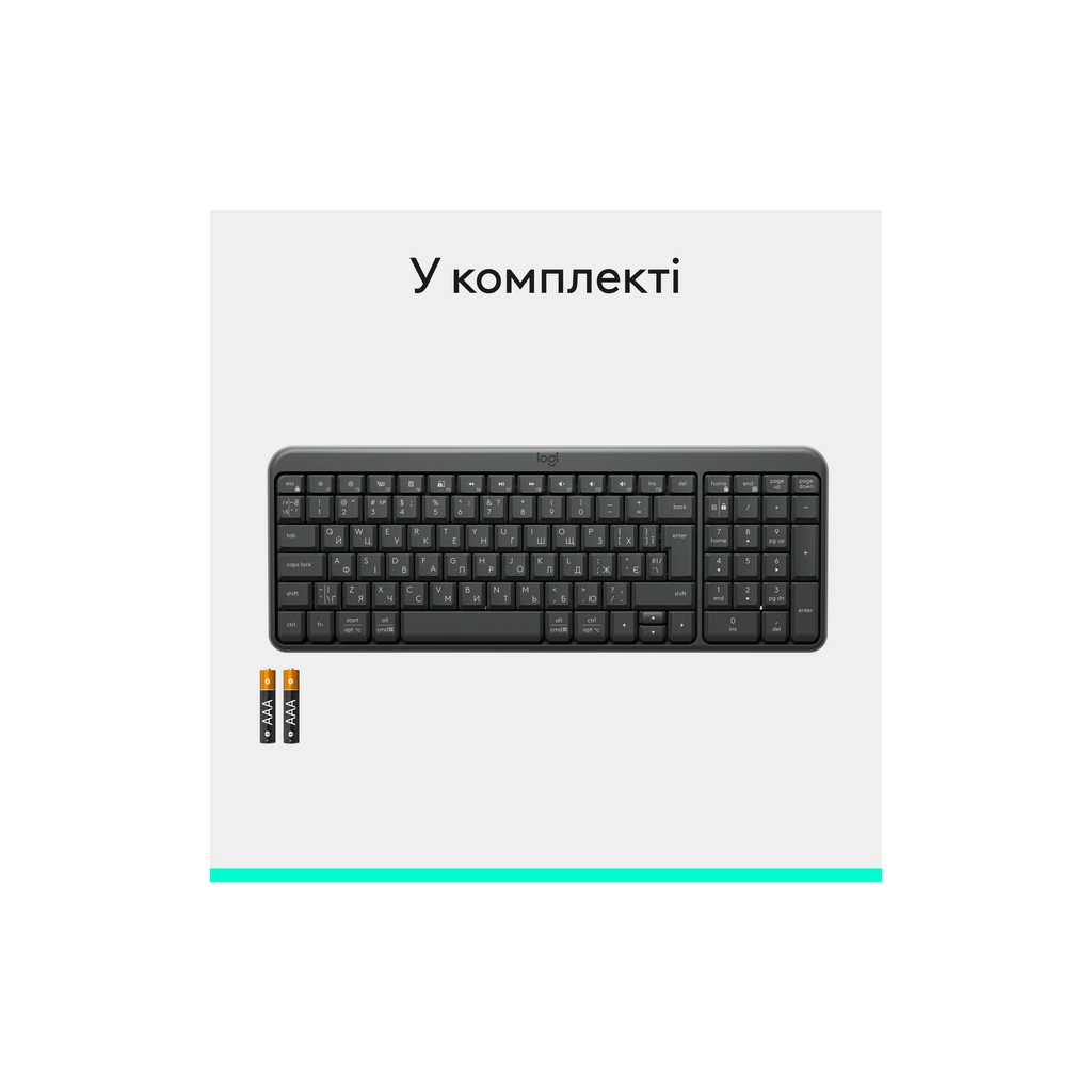 Клавіатура Logitech K250 Bluetooth UA Graphite (920-013822) - зображення 8