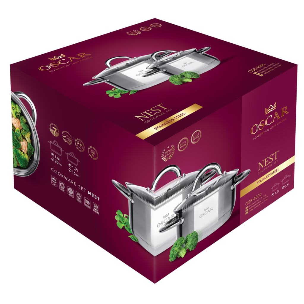 Набір посуду Oscar Nest 4 предмети (OSR-4000/n) - зображення 6