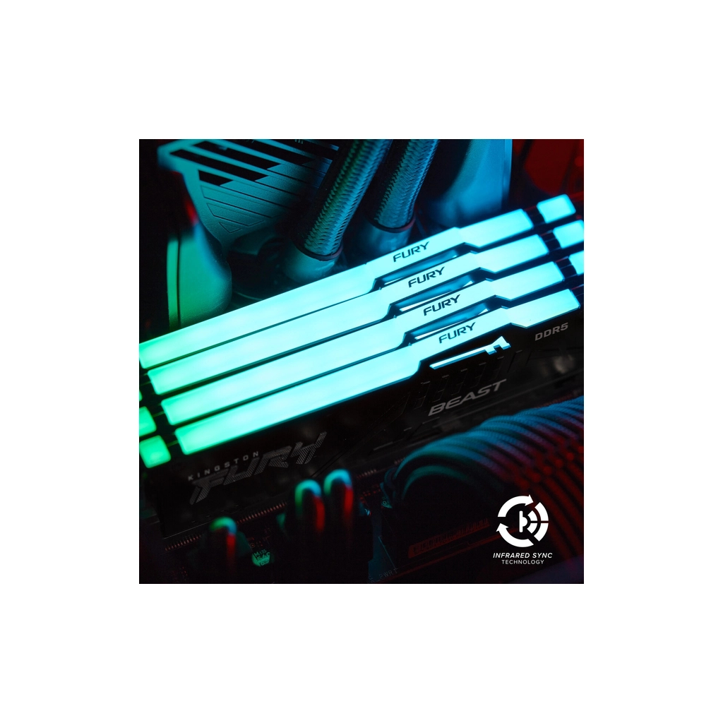 Модуль пам'яті для комп'ютера DDR5 128GB (2x64GB) 5600 MHz Beast RGB Kingston Fury (ex.HyperX) (KF556C36BBEAK2-128) - picture 12