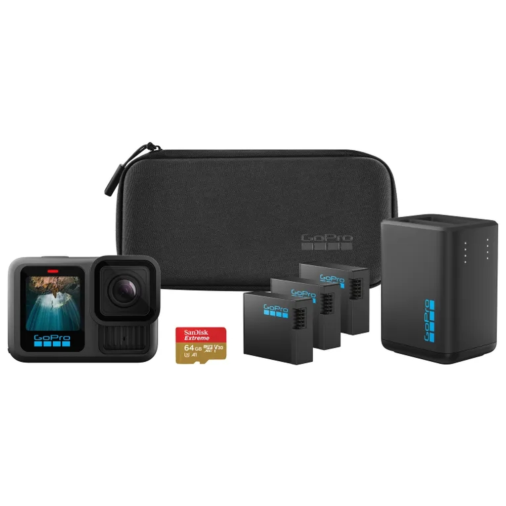 Екшн-камера GoPro HERO13 Black + 3 Enduro Batteries + SD Card + Dual Battery Charger + Case (CHDRB-134-RW) - зображення 5