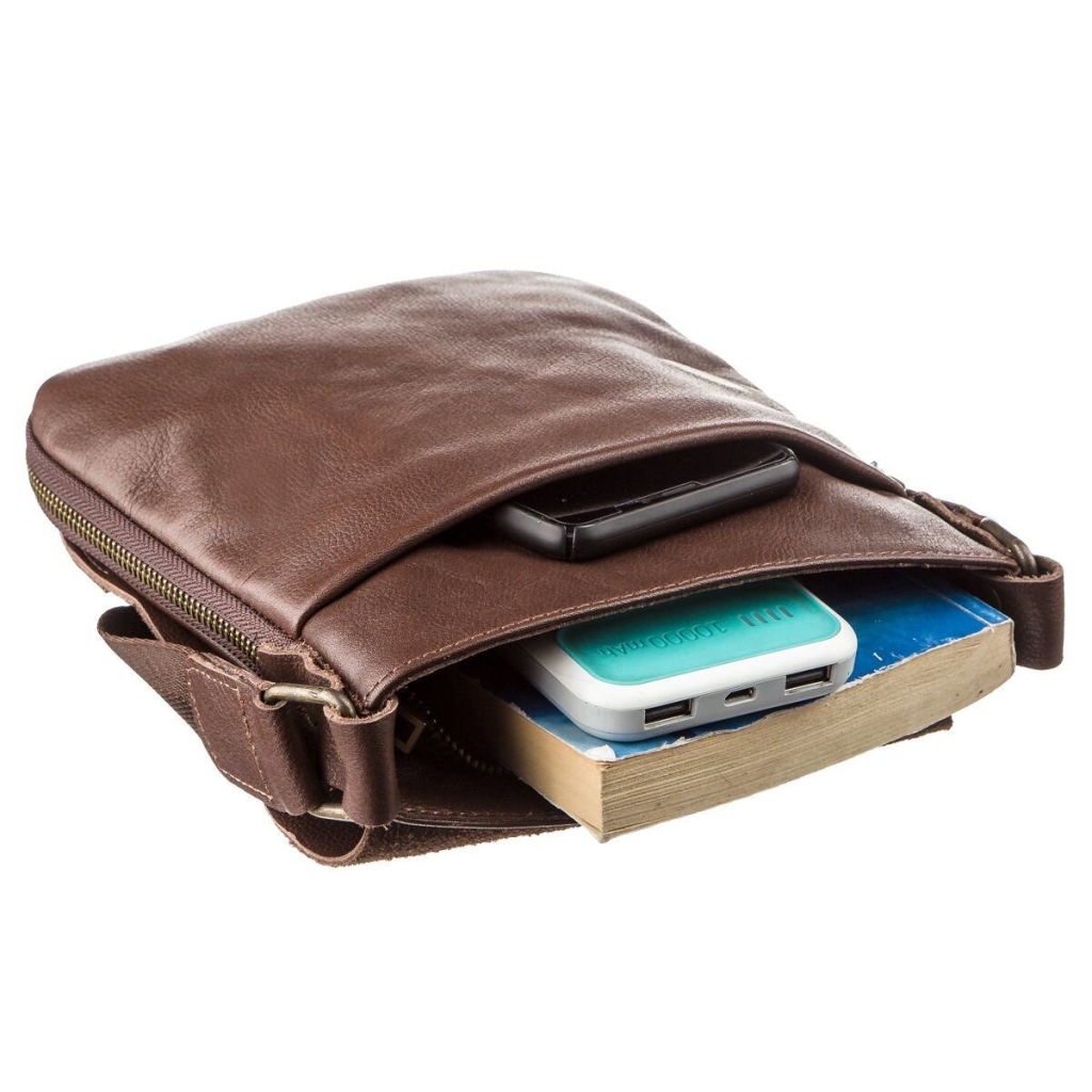 Сумка Shvigel Чоловіча шкіряна Коричнева (19114) - зображення 5