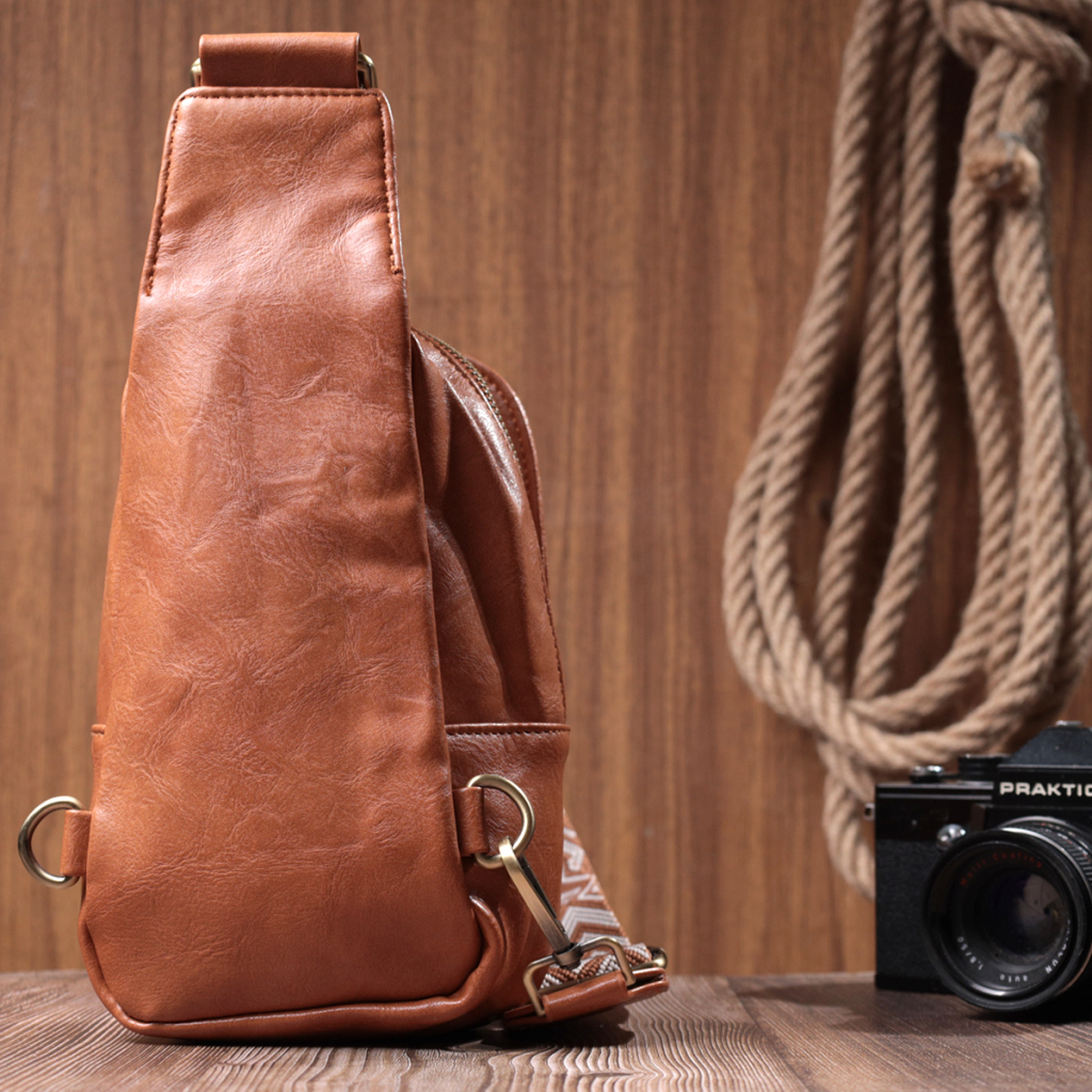 Сумка Vintage Через плече з екошкіри Руда (22793) - зображення 10