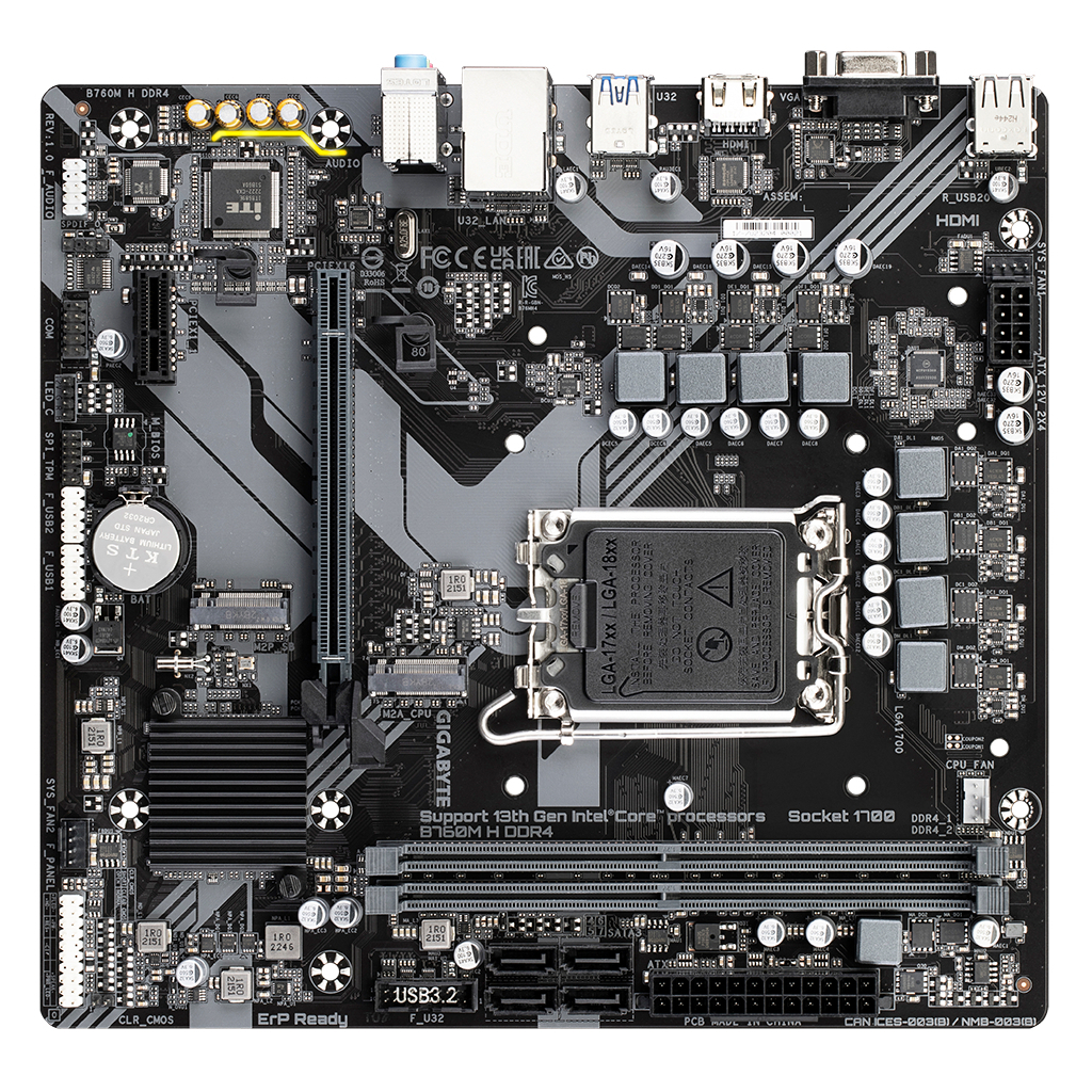 Материнська плата GIGABYTE B760M H DDR4 - зображення 5