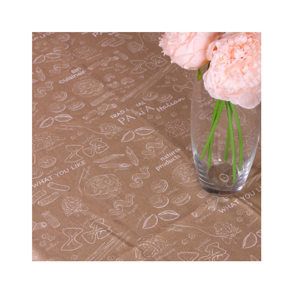 Скатертина MirSon Рогожа №202 Brown Paste 130x130 см (2200006737797) - зображення 2