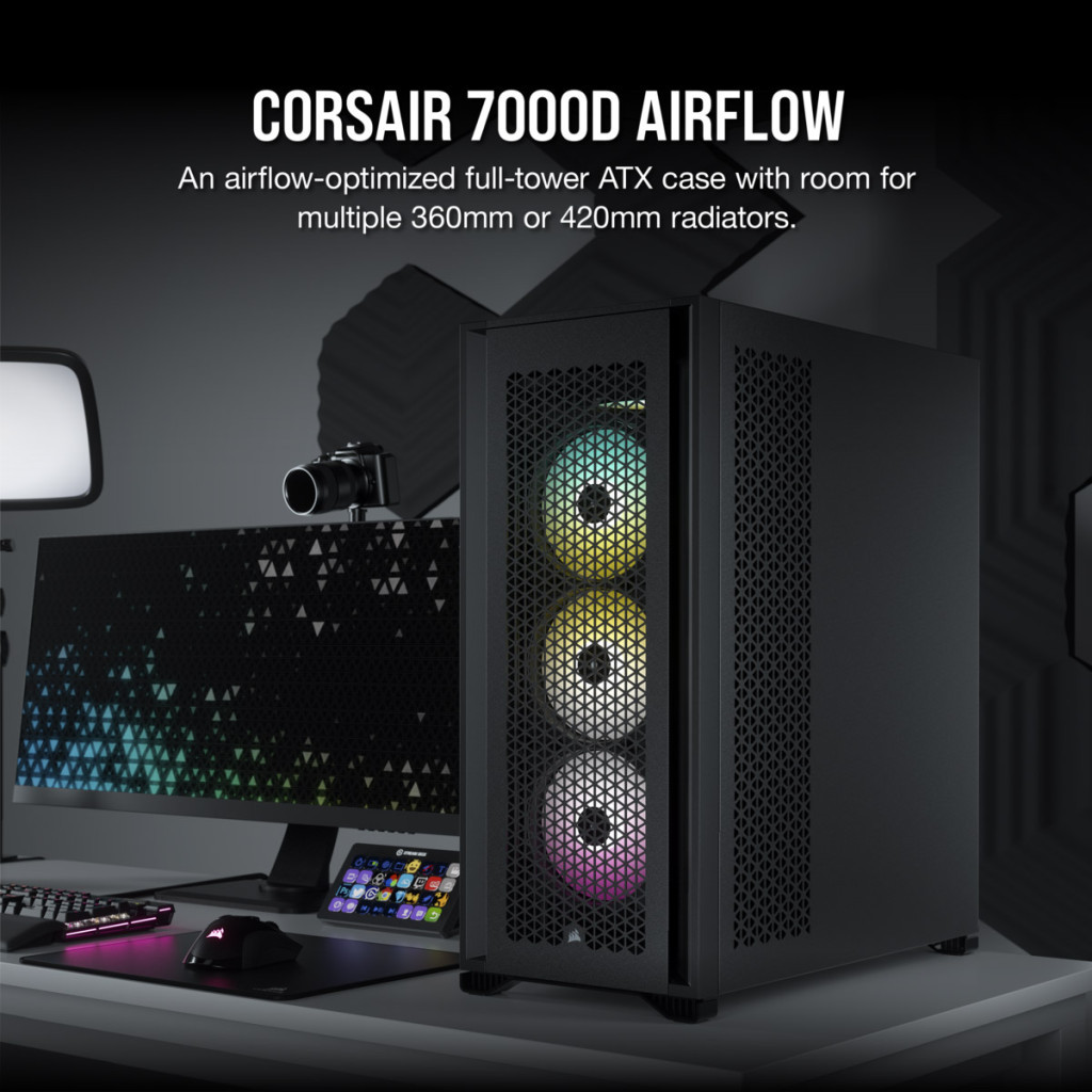 Корпус Corsair 7000D AIRFLOW Black (CC-9011218-WW) - зображення 11