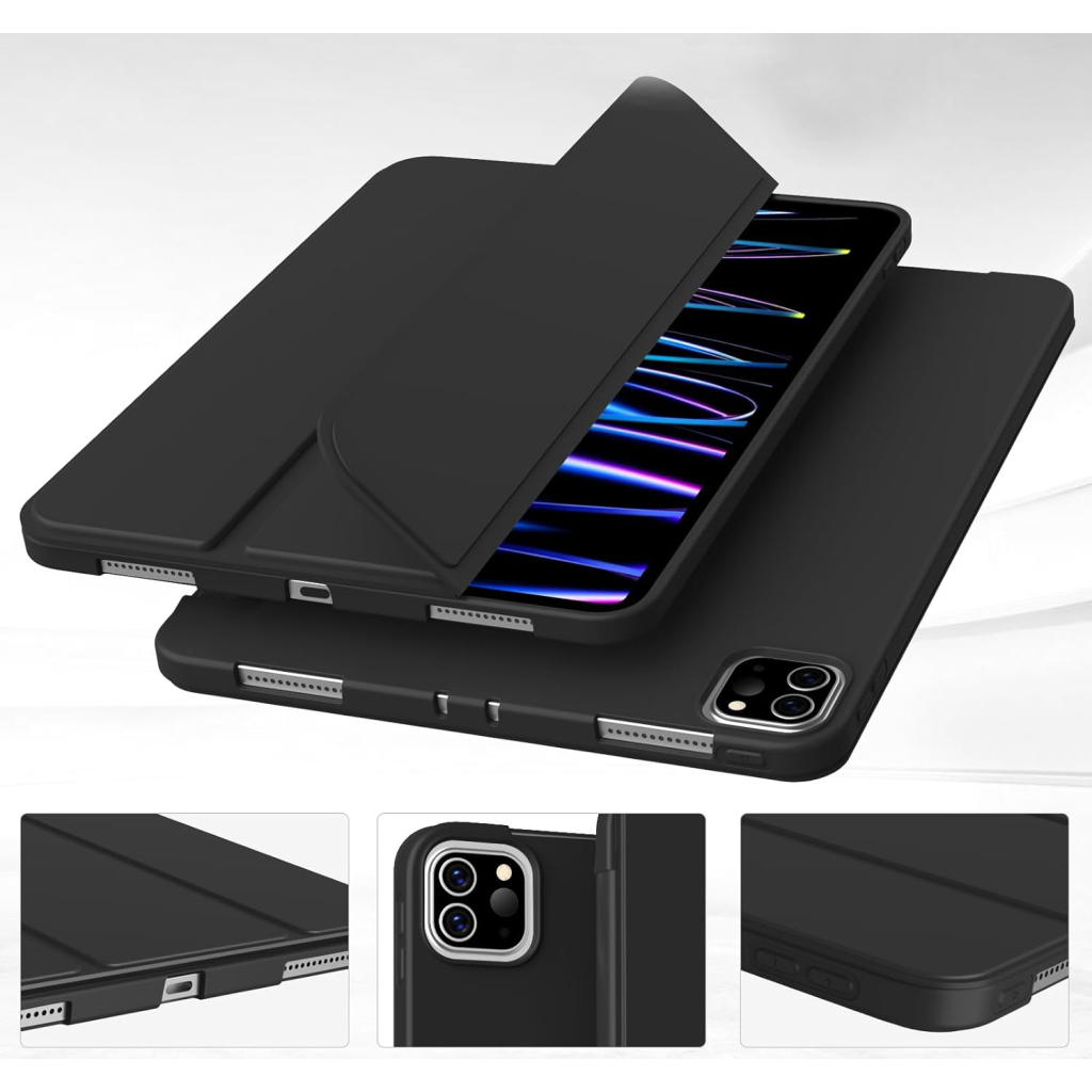 Чохол до планшета BeCover Tri Fold Soft TPU Silicone Apple iPad Pro 11" M4 2024 Black (711744) - зображення 2