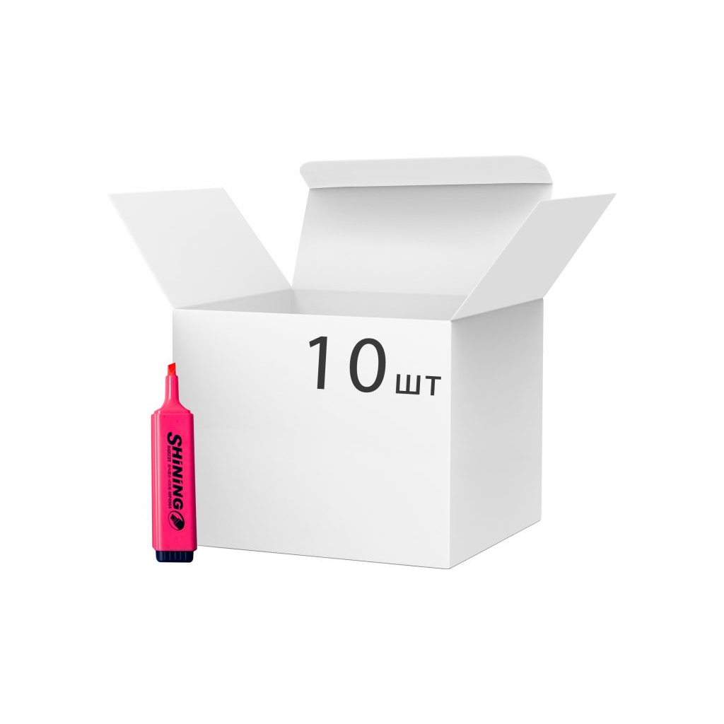 Маркер Baoke текстовий, 2-4 мм Shining червоний, 10 шт (MARK-TXT-BAO4904R-10) - зображення 1