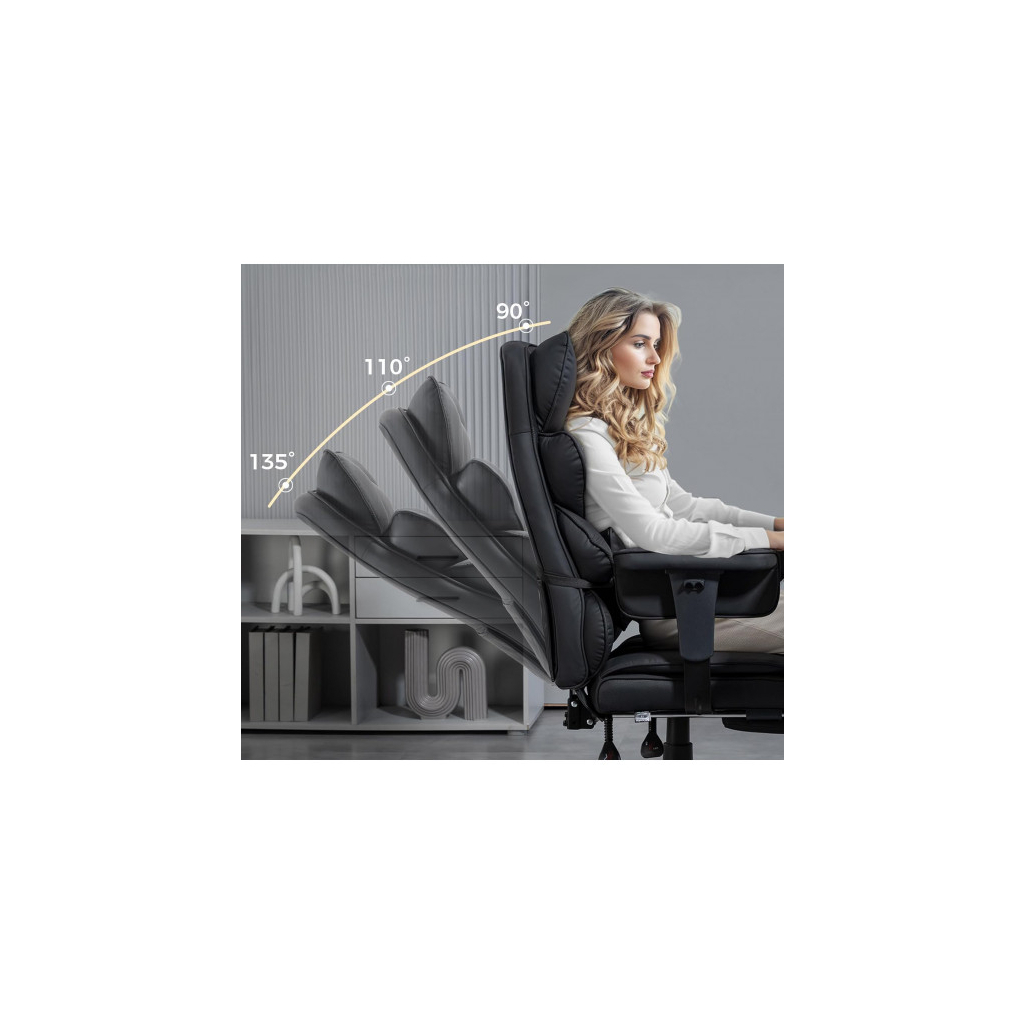 Офісне крісло GT Racer B-2511 Fabric Black - зображення 5