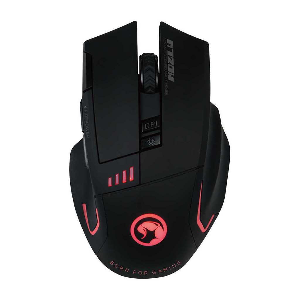 Мишка Marvo M720W 6colors-LED Black - зображення 1