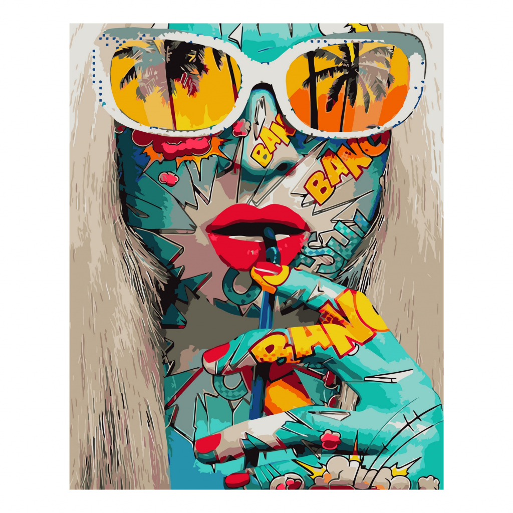 Картина по номерам Strateg Поп-арт обличчя 2 VA-1441 40х50 см (4820220568823) - зображення 1