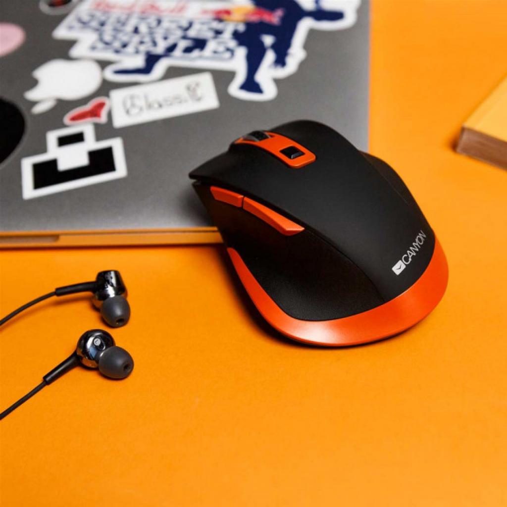 Мишка Canyon CNS-CMSW14BO Wireless Black-Orange - зображення 6