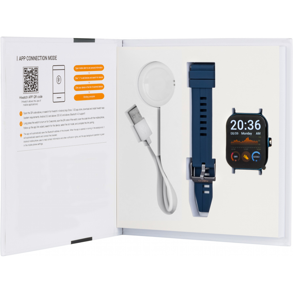 Смарт-годинник Amico GO FUN Pulseoximeter and Tonometer blue (850473) - зображення 4